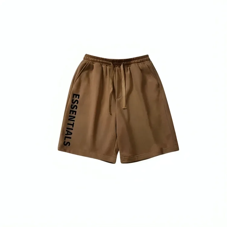 Fear of God Essentials Logo Shorts Brown