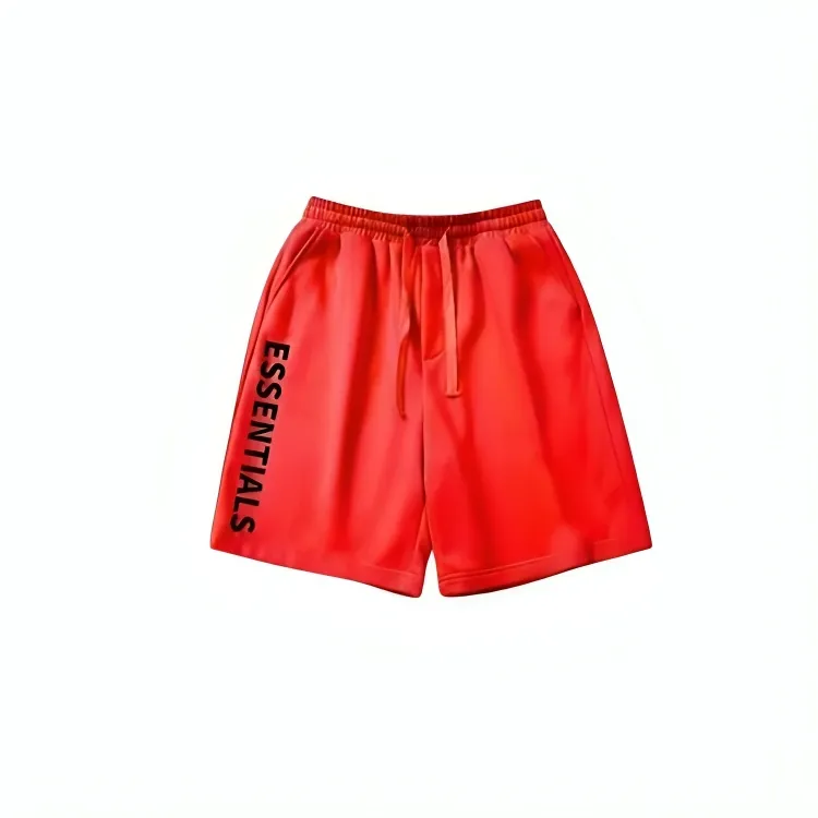 Fear of God Essentials Logo Shorts Red
